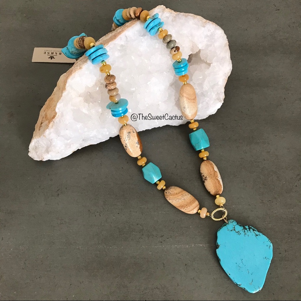 BARSE Magnasite Jasper Genuine Stone Necklace